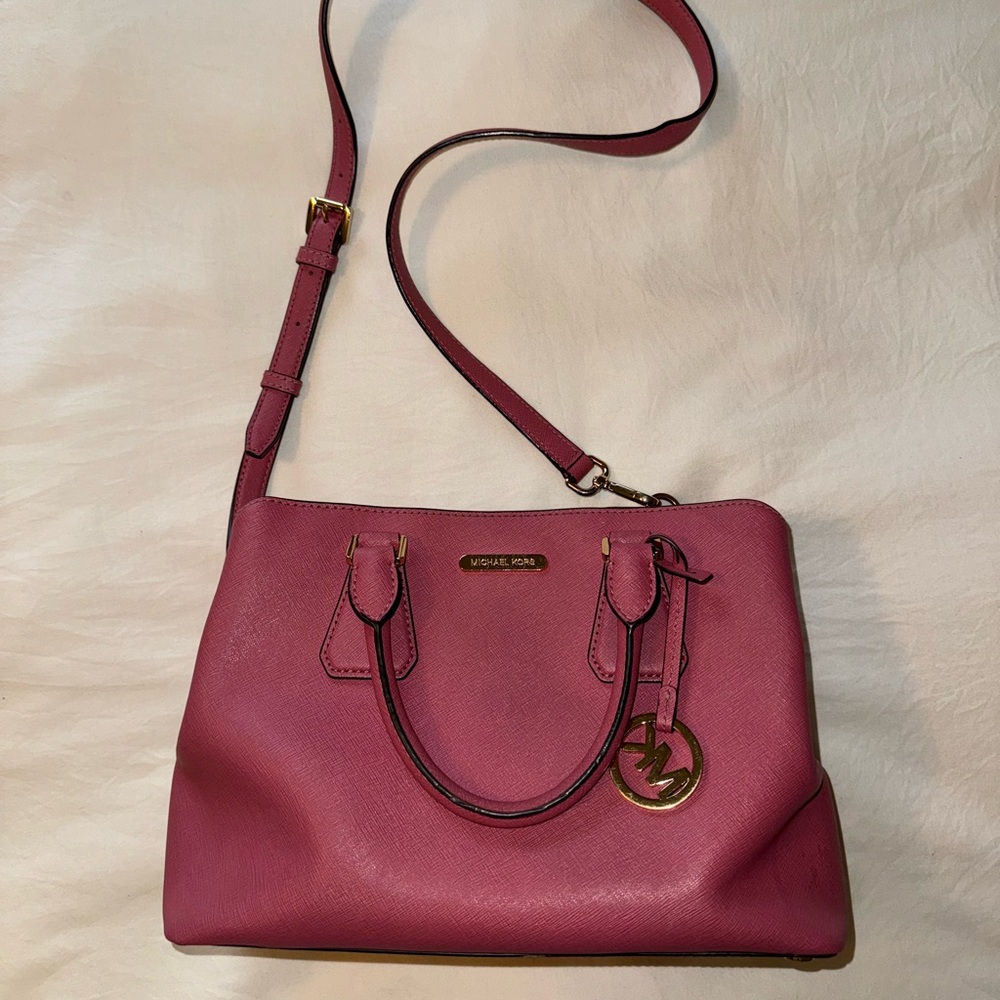 Michael Kors Pink Leather Shoulder Bag